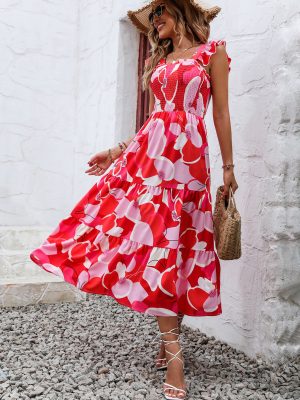 Spring Waist Controlled Slim Fit Women’s Dress