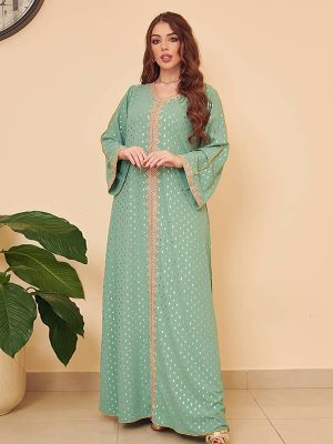 Autumn Middle East Women’s Gilded Muslim Gown