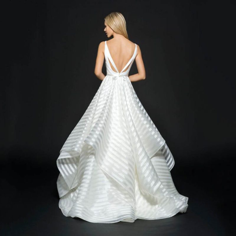 Fresh White Lace Wedding Dress with Small Train - Image 4