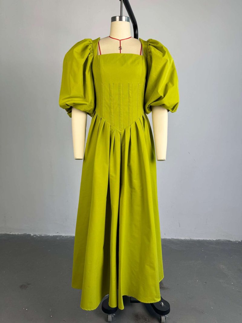 Women's Sweet Fresh High Waist A-Line Autumn Dress - Image 2