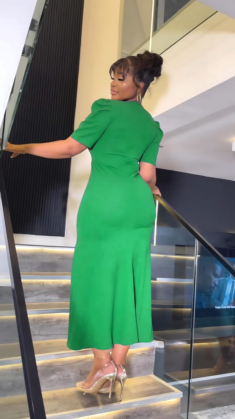 Summer Solid Color Slim Fit Fishtail Dress - Image 2
