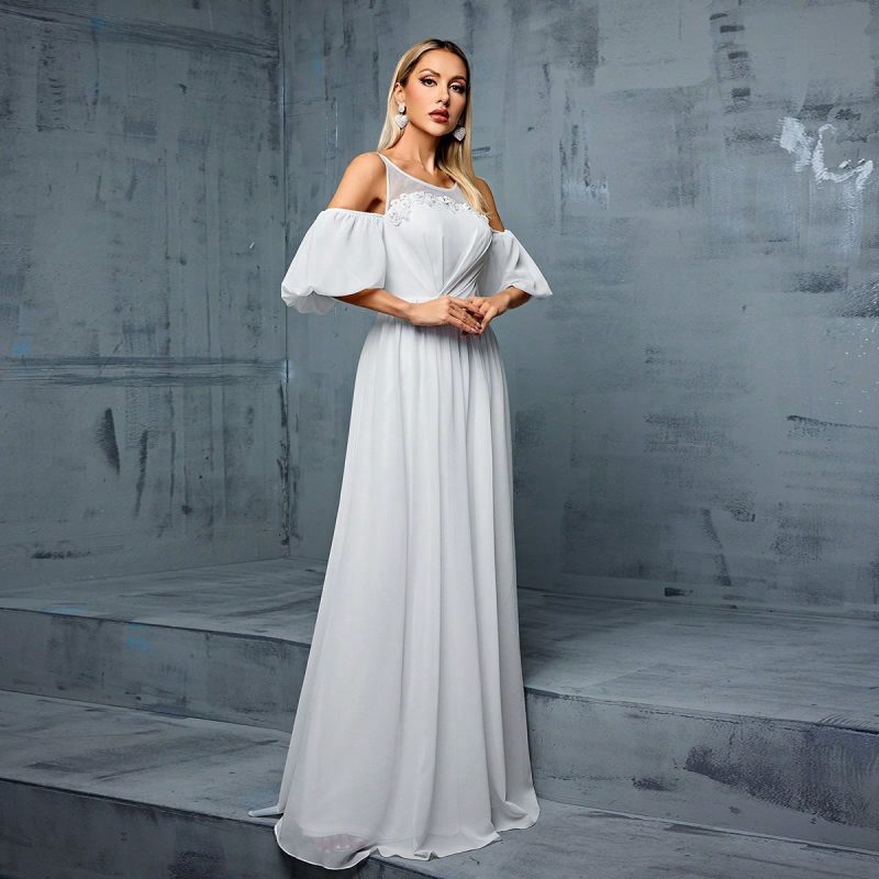 Women's Half Sleeve Slim Fit Cocktail Ball Dress - Image 3