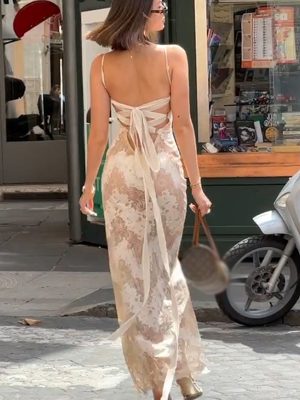 Summer Strap Printed Elegant Vacation Slip Dress