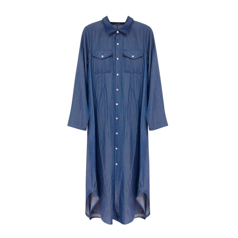 Women’s Long Sleeve Button Down Shirt Maxi Dress - Image 2