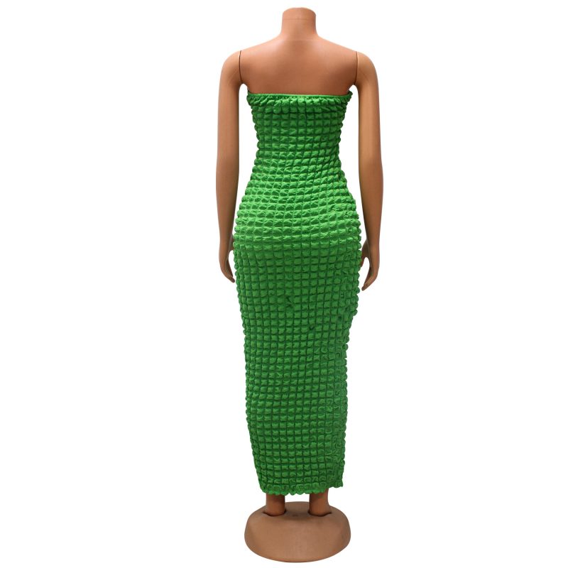 Women's Summer Lace-Up Chest Wrapped Bodycon Dress - Image 4