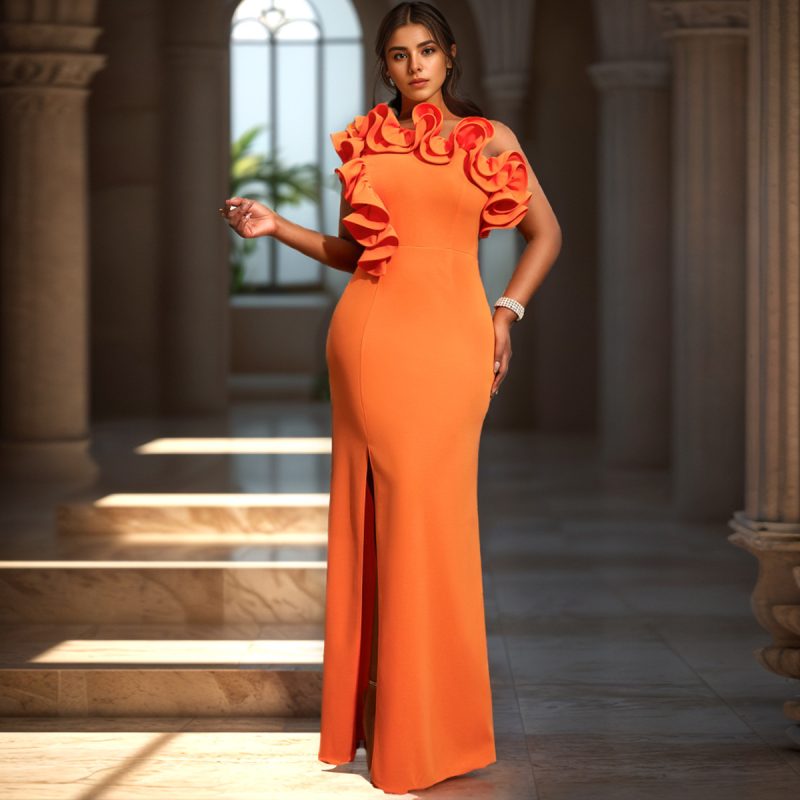 Elegant Spring Summer Off-Shoulder Sleeveless Party Dress