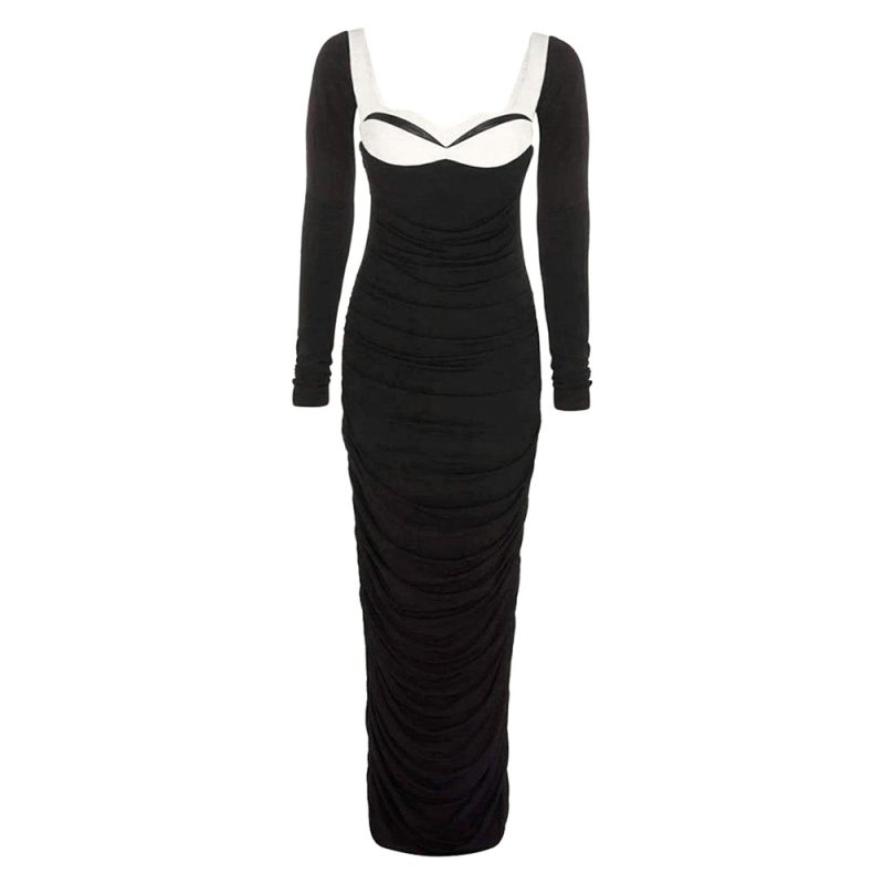 Spring Summer Tube Top Long Sleeve Dress - Image 2