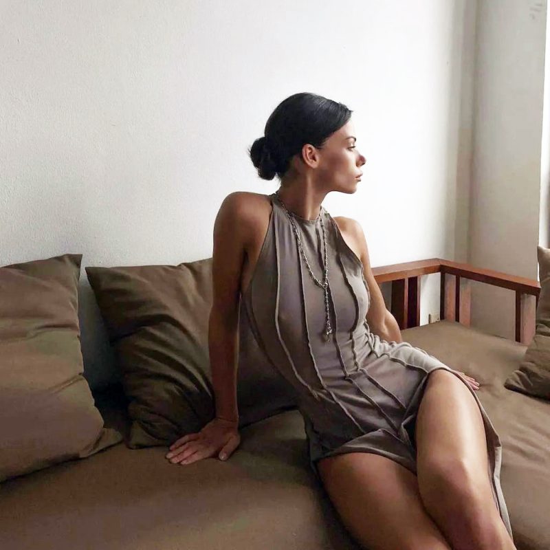 Sexy Slim Fit Slit Women Maxi Dress - Image 4