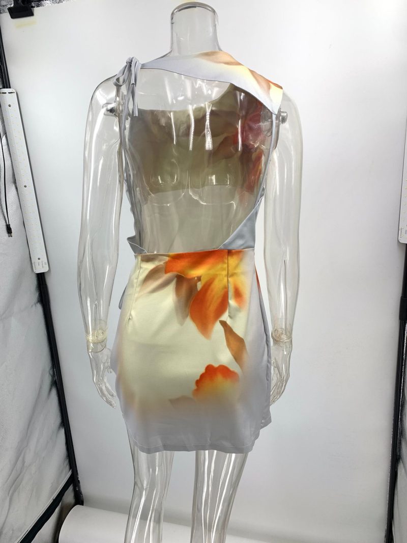 Summer Floral Print Sheath Mini Dress - Image 4