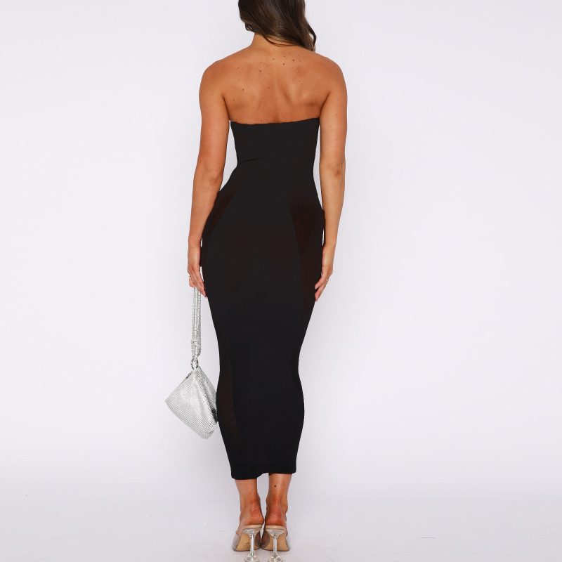 Spring Summer Hollow Out Mesh Sheath Dress - Image 3