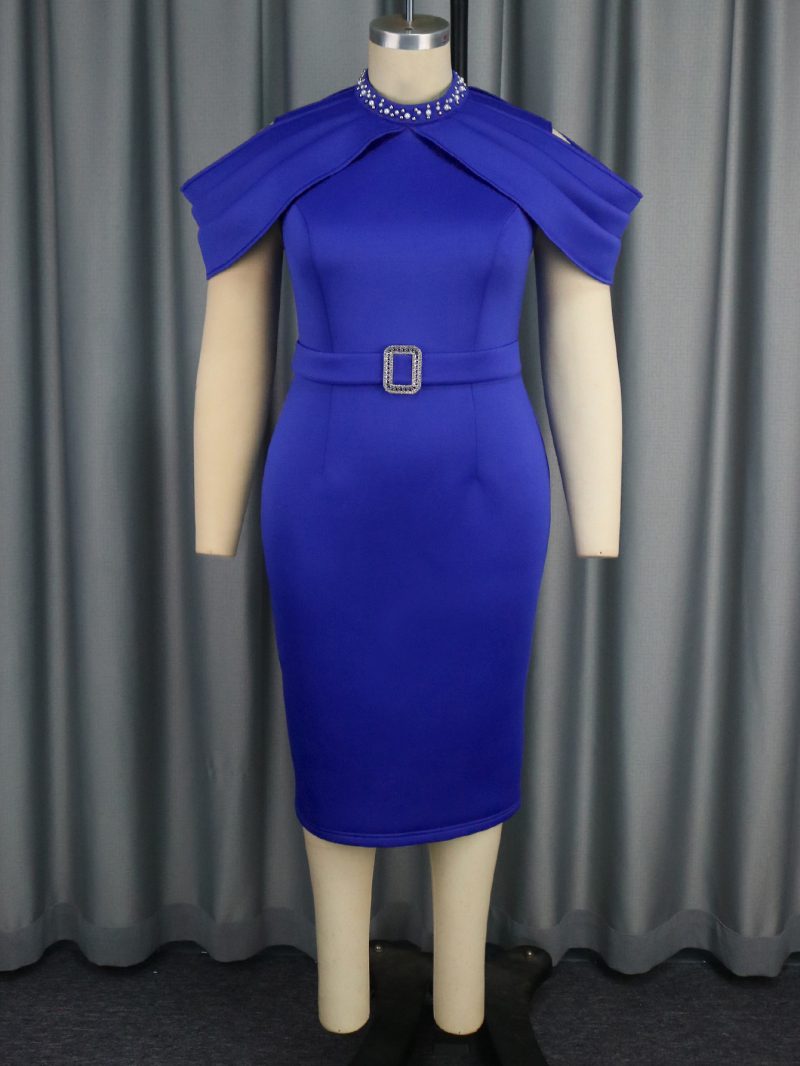 Off Shoulder Elegant Sheath Office Graduation Dress - Image 3