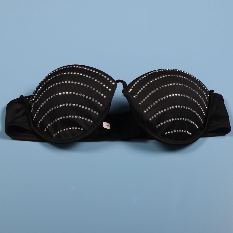 Solid Color Rhinestone Heart Slim Fit Suit - Image 4