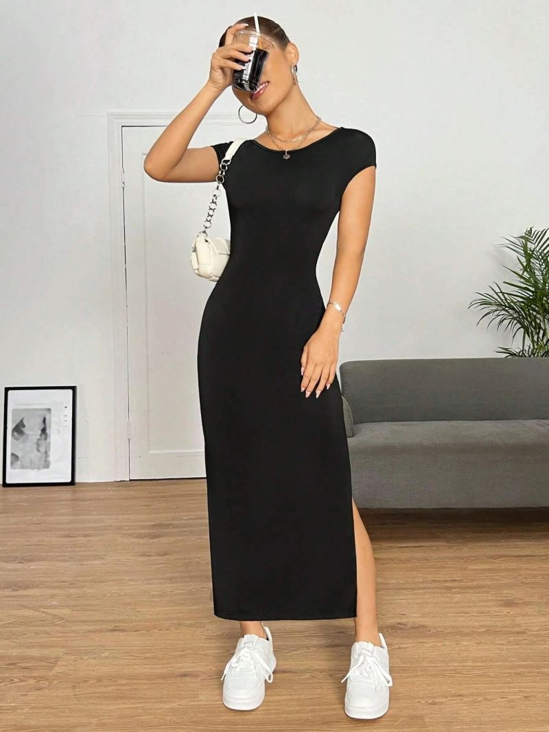 Women’s Spring Summer Slim Backless Sheath Dress - Image 3