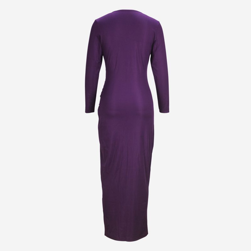 Trendy V Neck Slim Fit Casual Dress Women - Image 3
