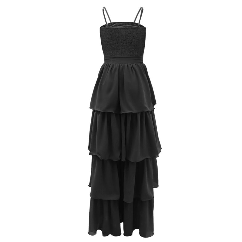 Chiffon Camisole High Waist Ruffle Maxi Dress - Image 4
