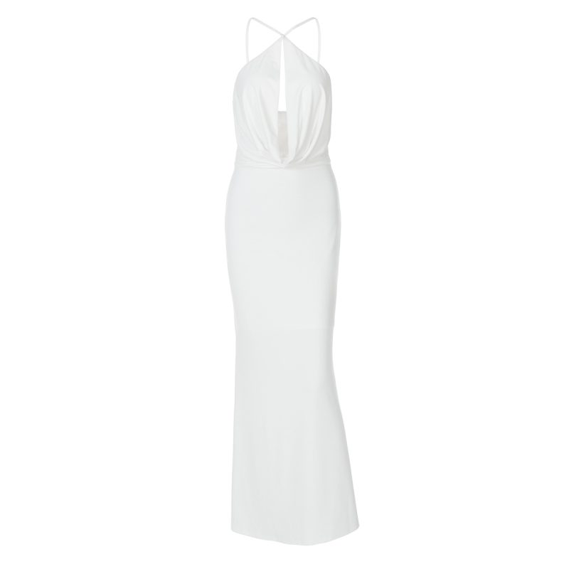 Summer Women’s Halter Spaghetti Strap Backless Dress - Image 4