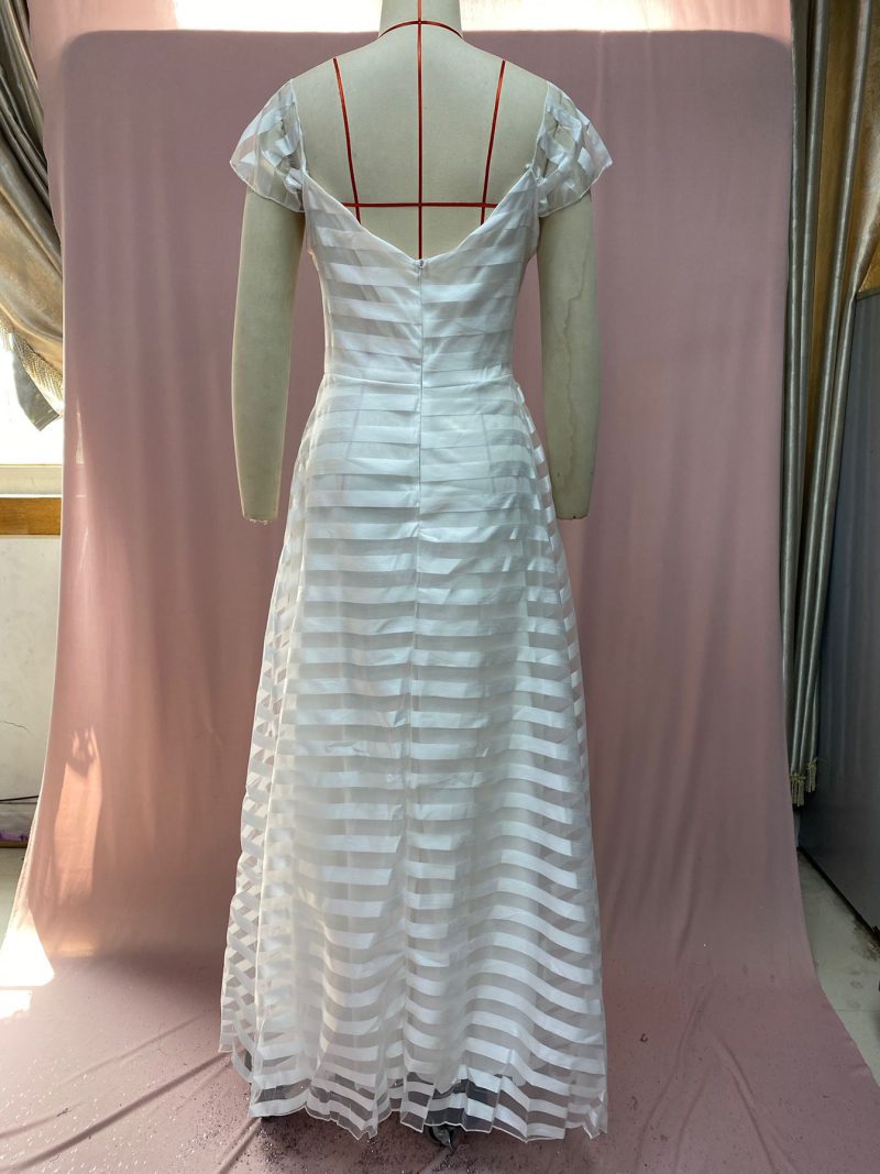 Summer White See Through Deep V Plunge Dress - Image 3