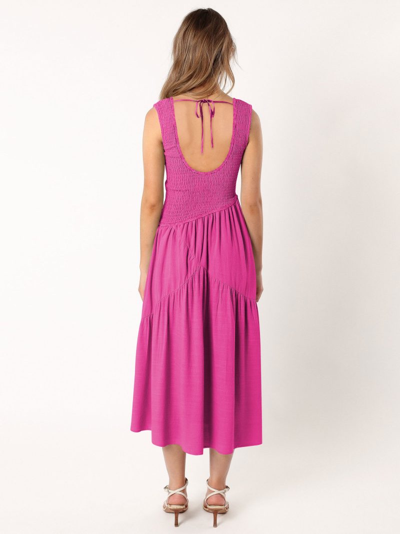 Elegant French Backless U-Neck Sleeveless Summer Dress - Image 3