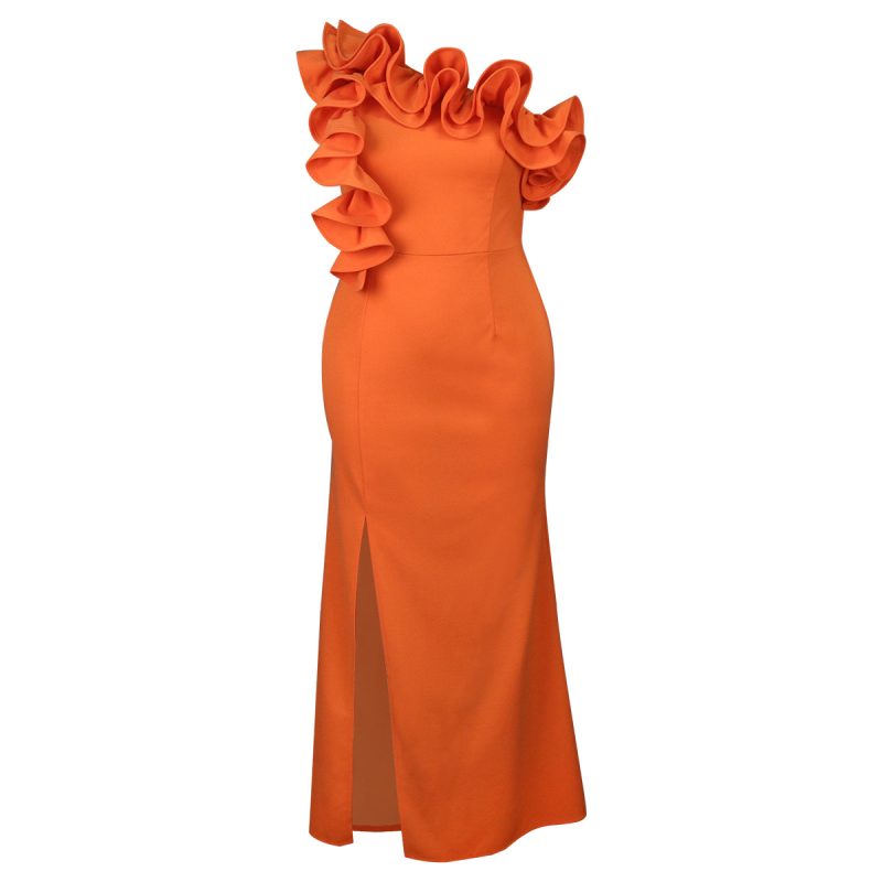 Elegant Spring Summer Off-Shoulder Sleeveless Party Dress - Image 3