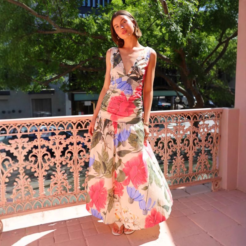 Summer Printed Strap V-Neck Women’s Dress - Image 3