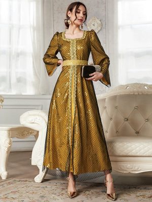 Autumn Winter Mesh Maxi Dress for Women