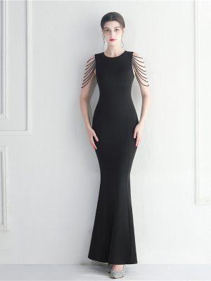 Luxury Beaded Fishtail Gown for Wedding Celebrations