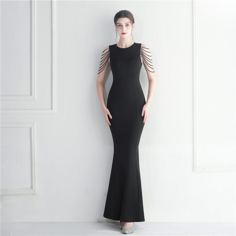 Luxury Beaded Fishtail Gown for Wedding Celebrations