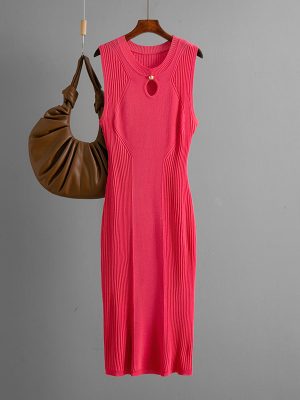 Summer Sleeveless Round Neck Slim Fit Dress