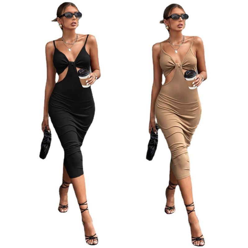 Spring Summer Women’s Sleeveless Backless Cutout Dress - Image 3