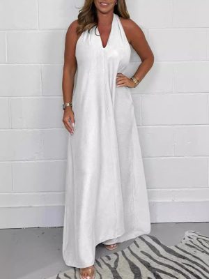 Women’s Elegant Sleeveless V-Neck Summer Dress