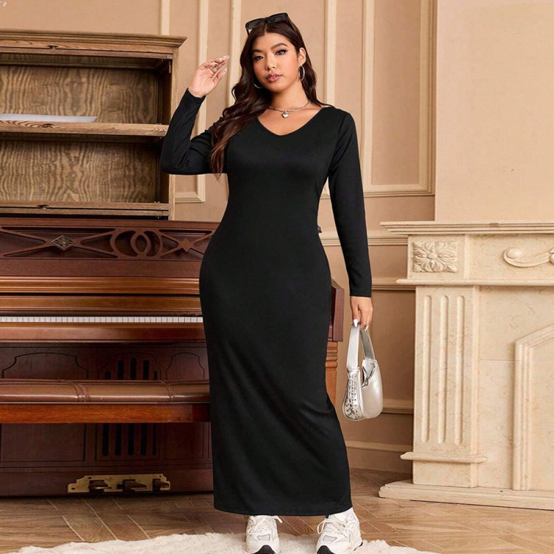Plus Size Women’s Summer Slim Sheath Dress