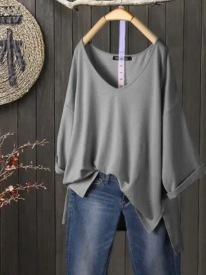 Women’s V-Neck 3/4 Sleeve Blouse