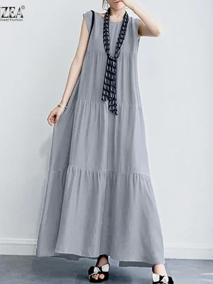 Women’s Tiered Sleeveless Maxi Sundress 2025