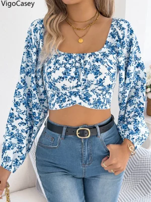 Women’s Square Neck Backless Crop Top