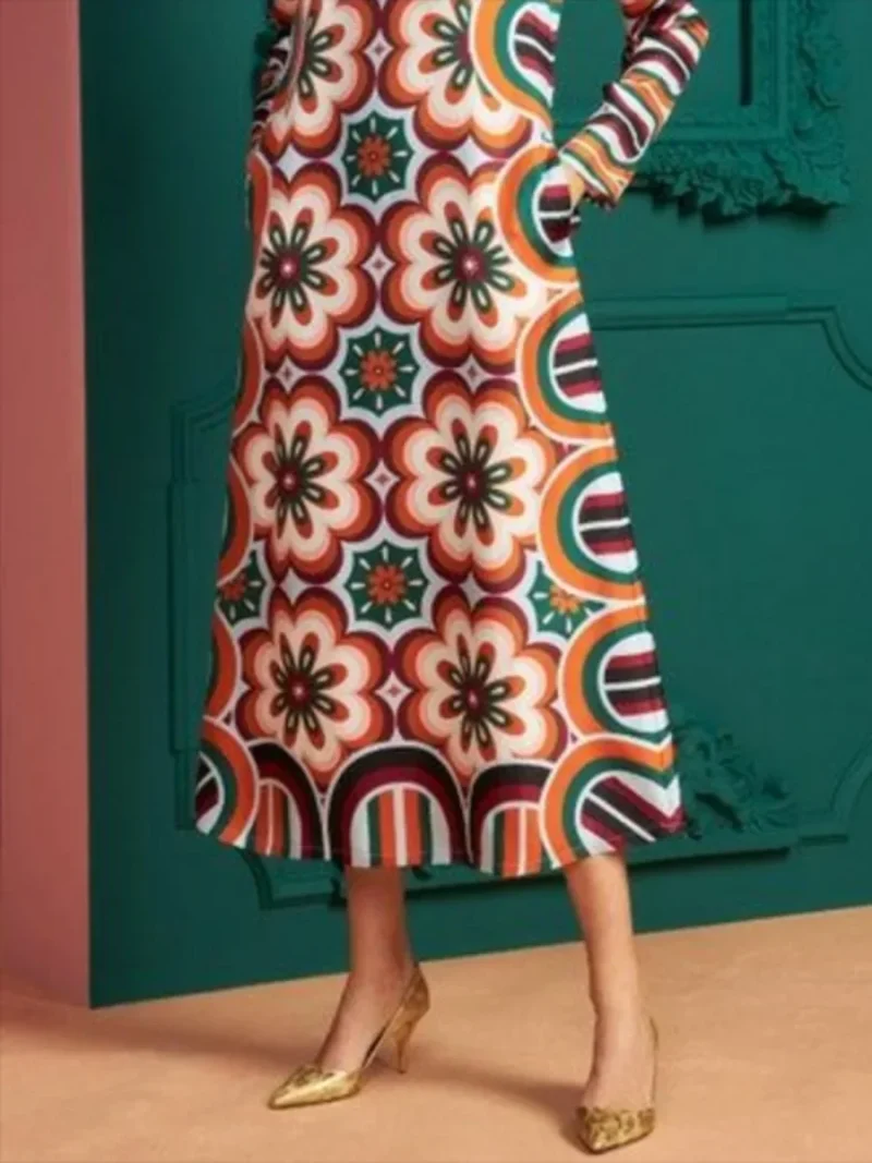 Women’s Autumn Printed Dress - Image 3