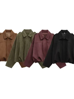 Women’s Suede Bomber Jacket