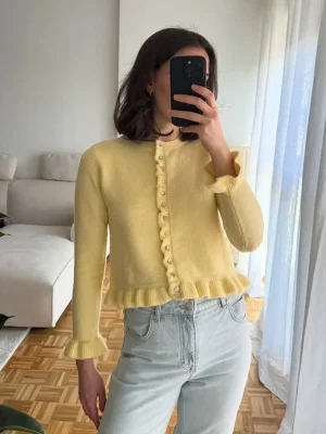 Women’s Yellow Knitted Cardigan