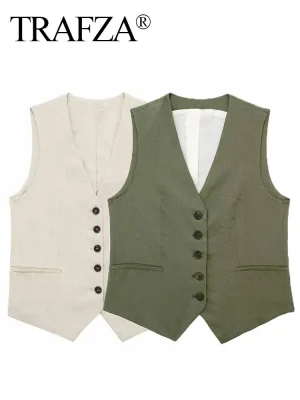 Women’s V-Neck Sleeveless Vest