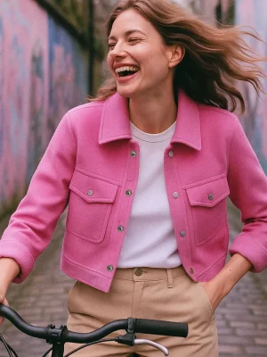Women’s Elegant Pink Coat