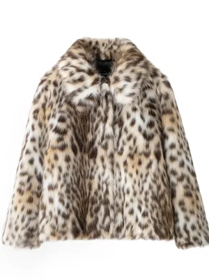Women’s Leopard Faux Fur Coat