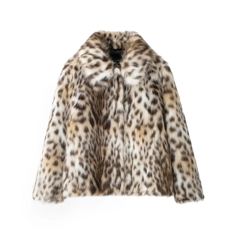 Women’s Leopard Faux Fur Coat