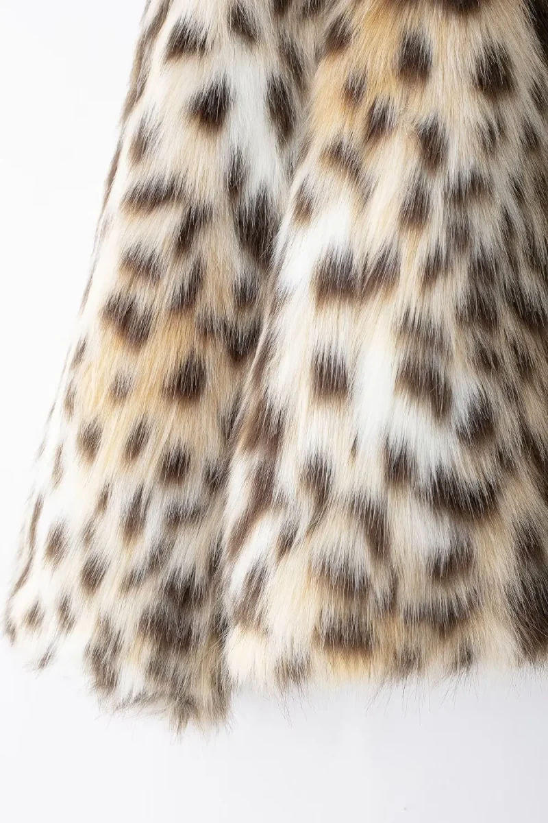 Women’s Leopard Faux Fur Coat - Image 6