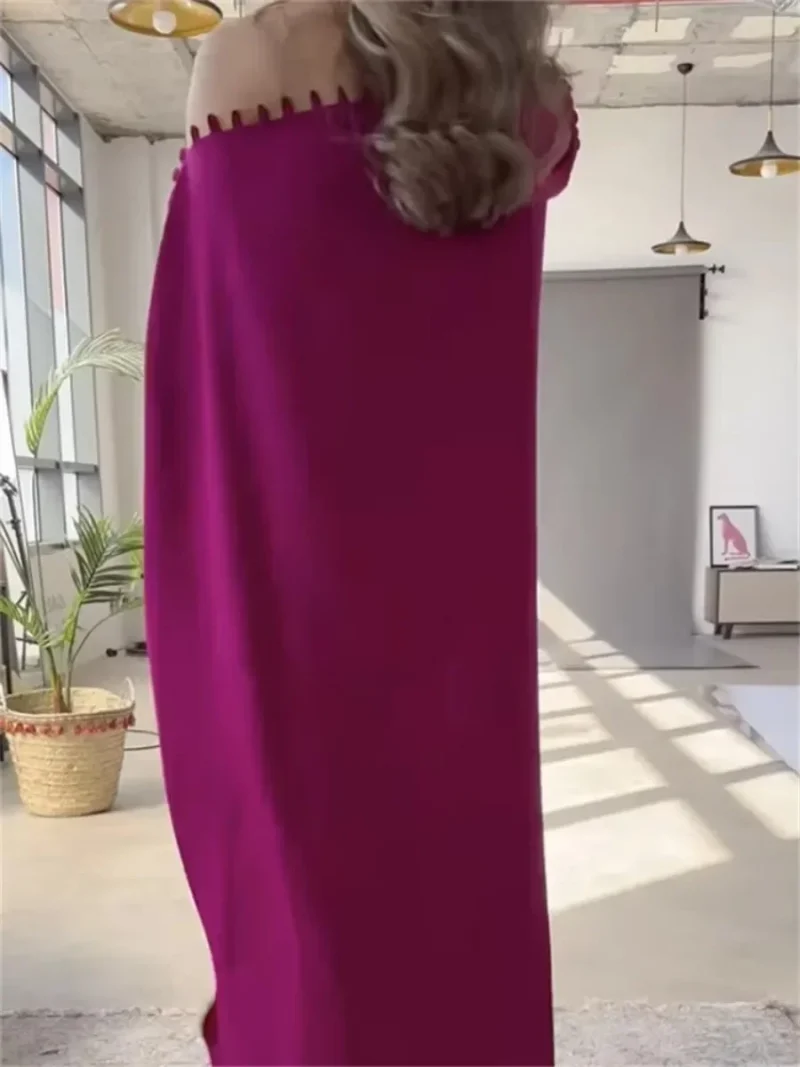 Women’s Rose Red Maxi Dress - Image 3