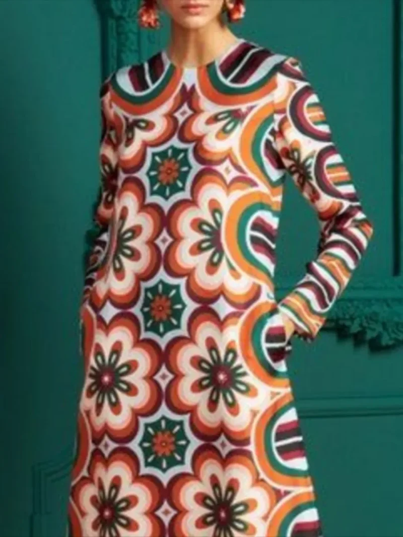 Women’s Autumn Printed Dress - Image 2