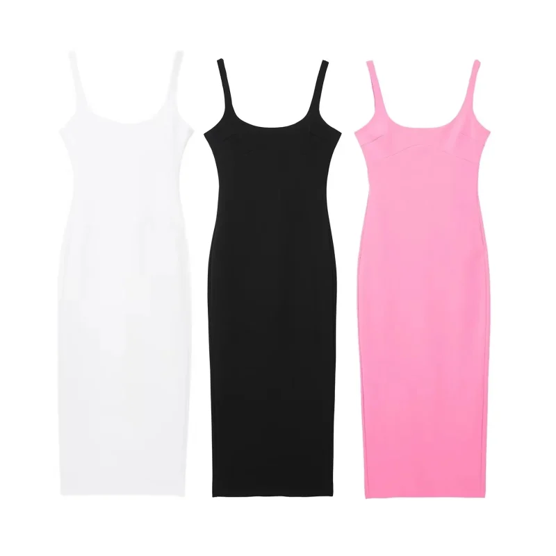 Women’s Spaghetti Strap Backless Midi Dress