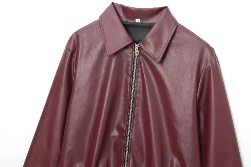 Women’s Vintage PU Leather Jacket - Image 5