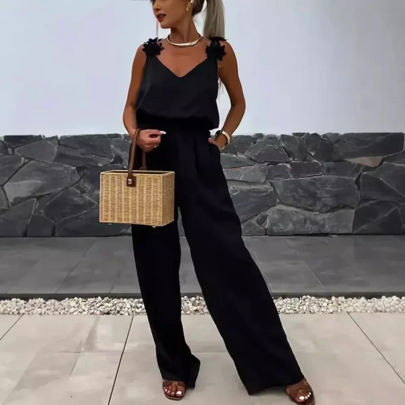 Women’s Casual Sleeveless Pocket Jumpsuit - Image 5