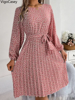 Women’s Floral Print Long Sleeve Maxi Dress