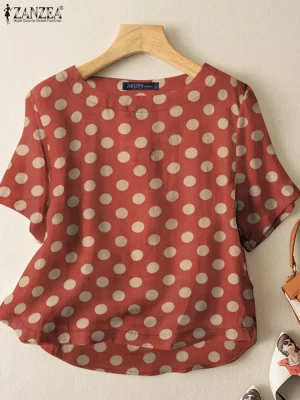 Women’s Summer Polka Dot Blouse