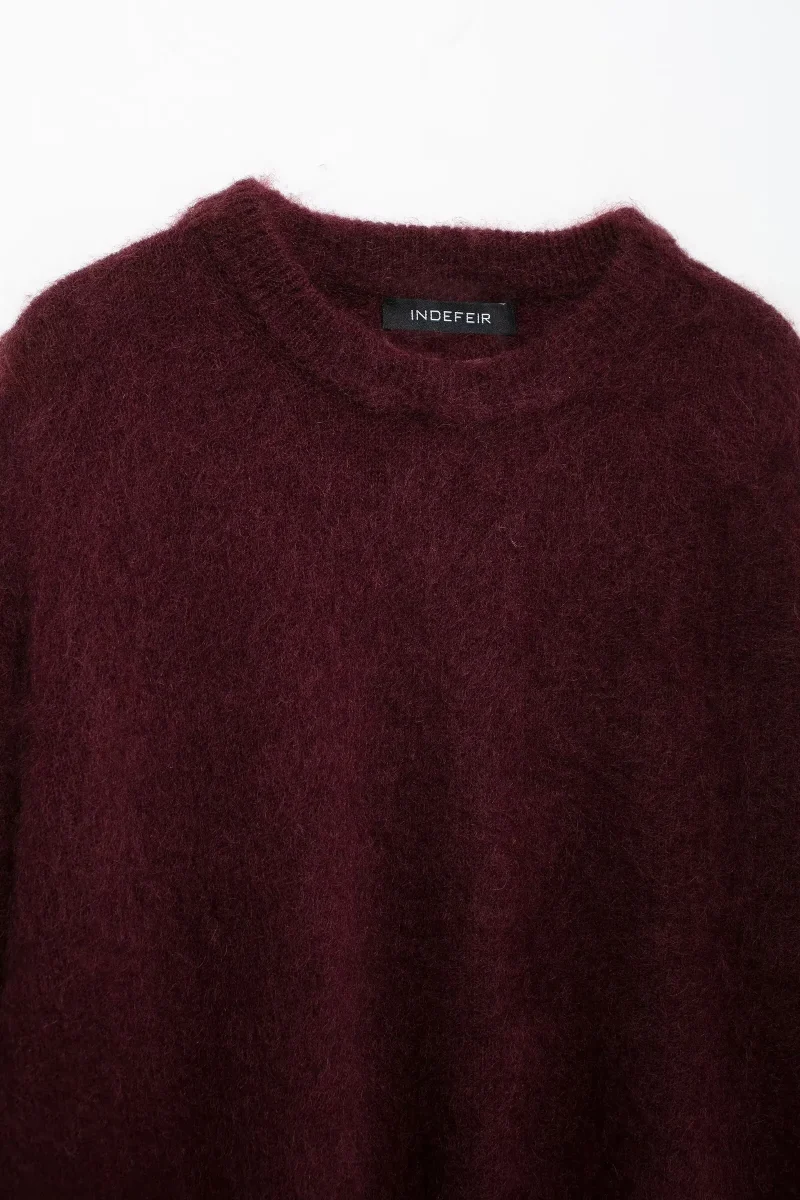Women’s Vintage Wine Red Sweater - Image 3